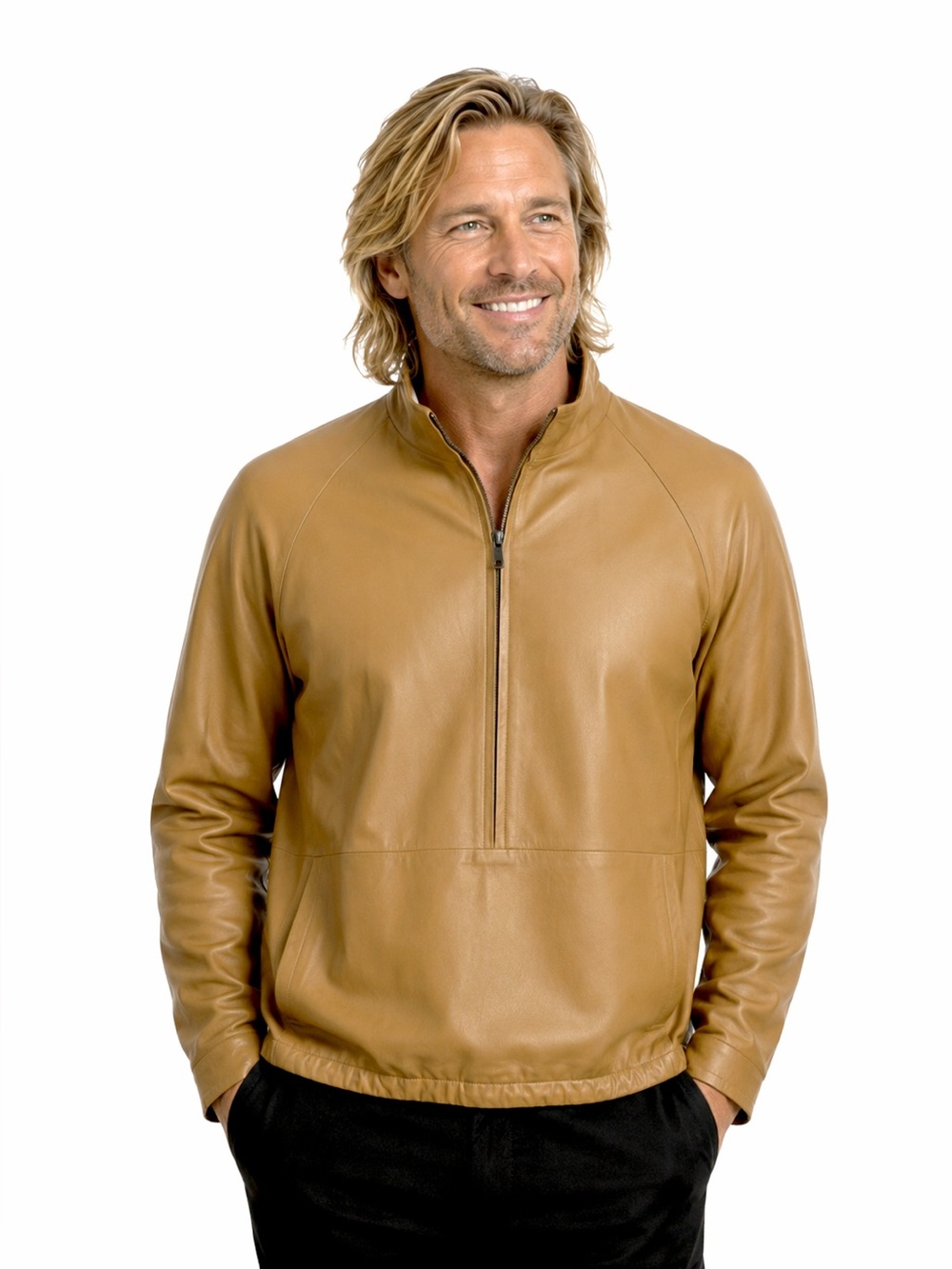 BALLY Men's Lamb Nappa Leather Jacket | Desert Tan | Swiss Luxury | Size 44